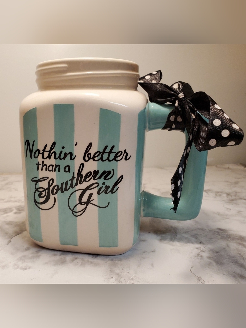 Nothin' Better Than A Southern Girl Ceramic Madon Jar Mug (No Lid)